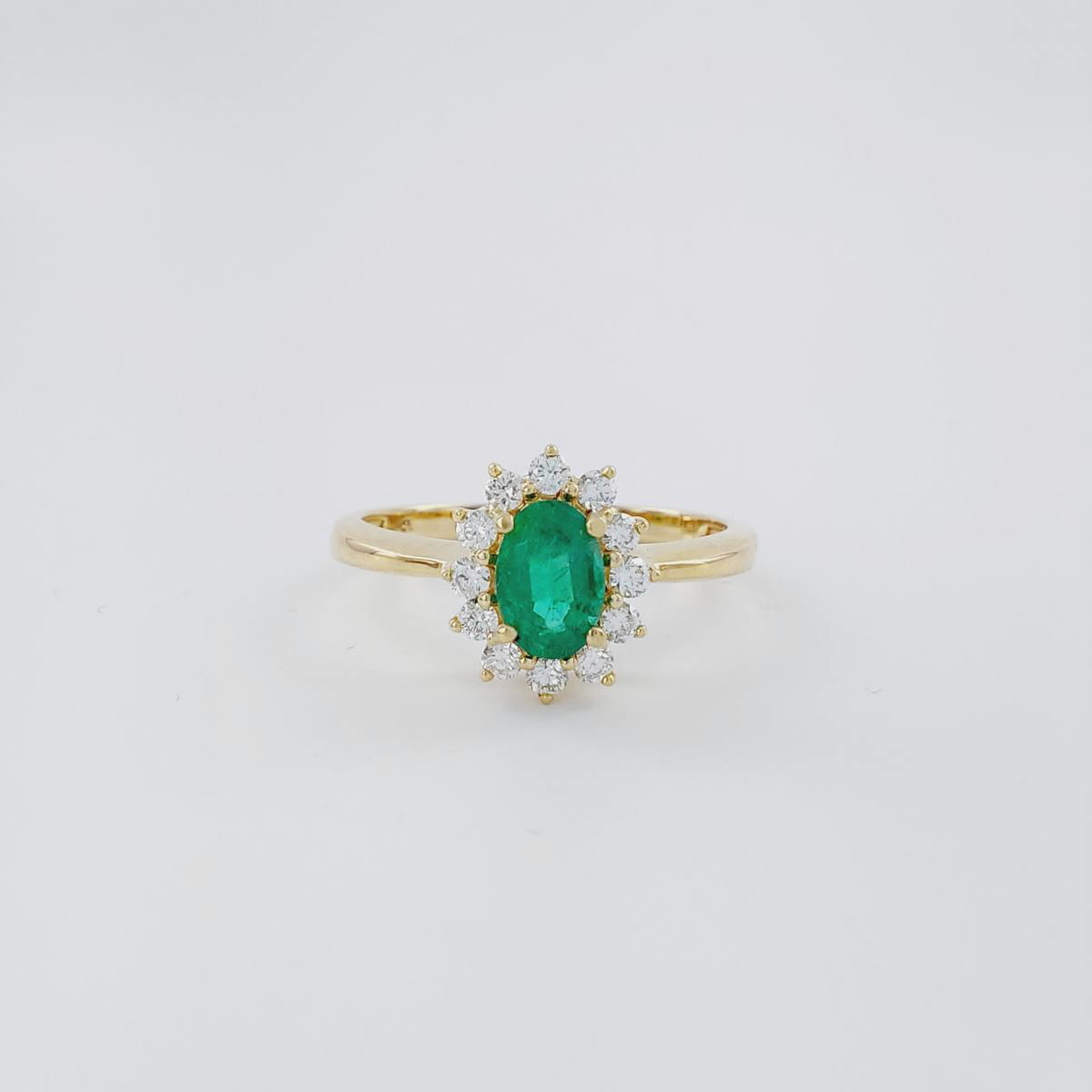 ANILLO ESMERALDA 0,41 CT Y BRILLANTE 0,18 CT