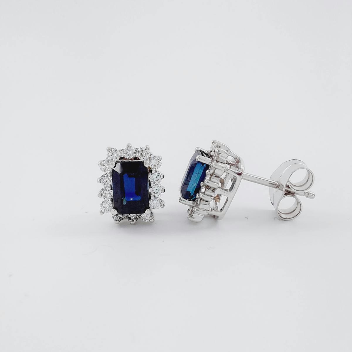 PENDIENTES ZAFIRO 1,70 CT Y BRILLANTE 1,42 CT
