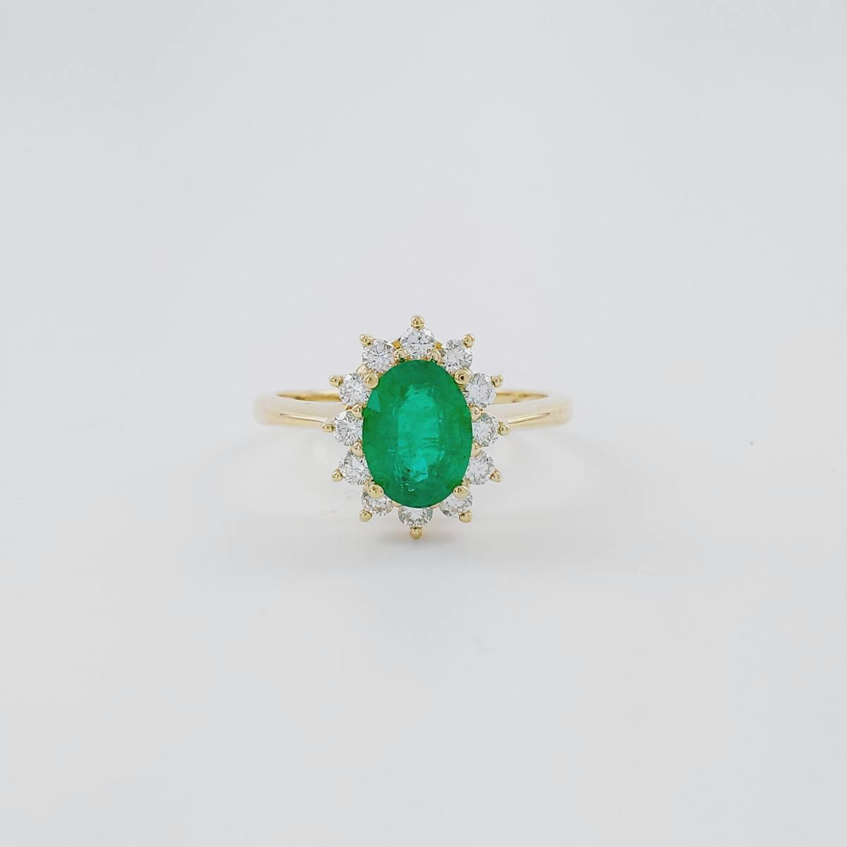 ANILLO ESMERALDA 0,68 CT Y BRILLANTE 0,25 CT