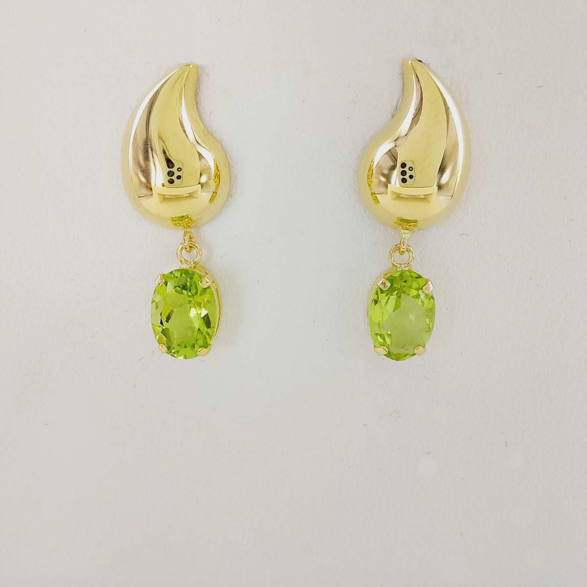 PENDIENTES GOTA CON PERIDOTO