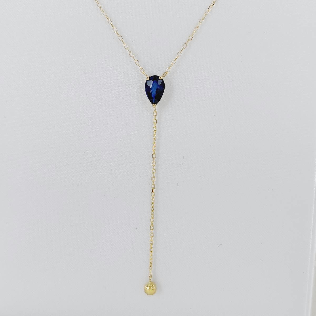 COLGANTE ZAFIRO 6X4 CON CADENA