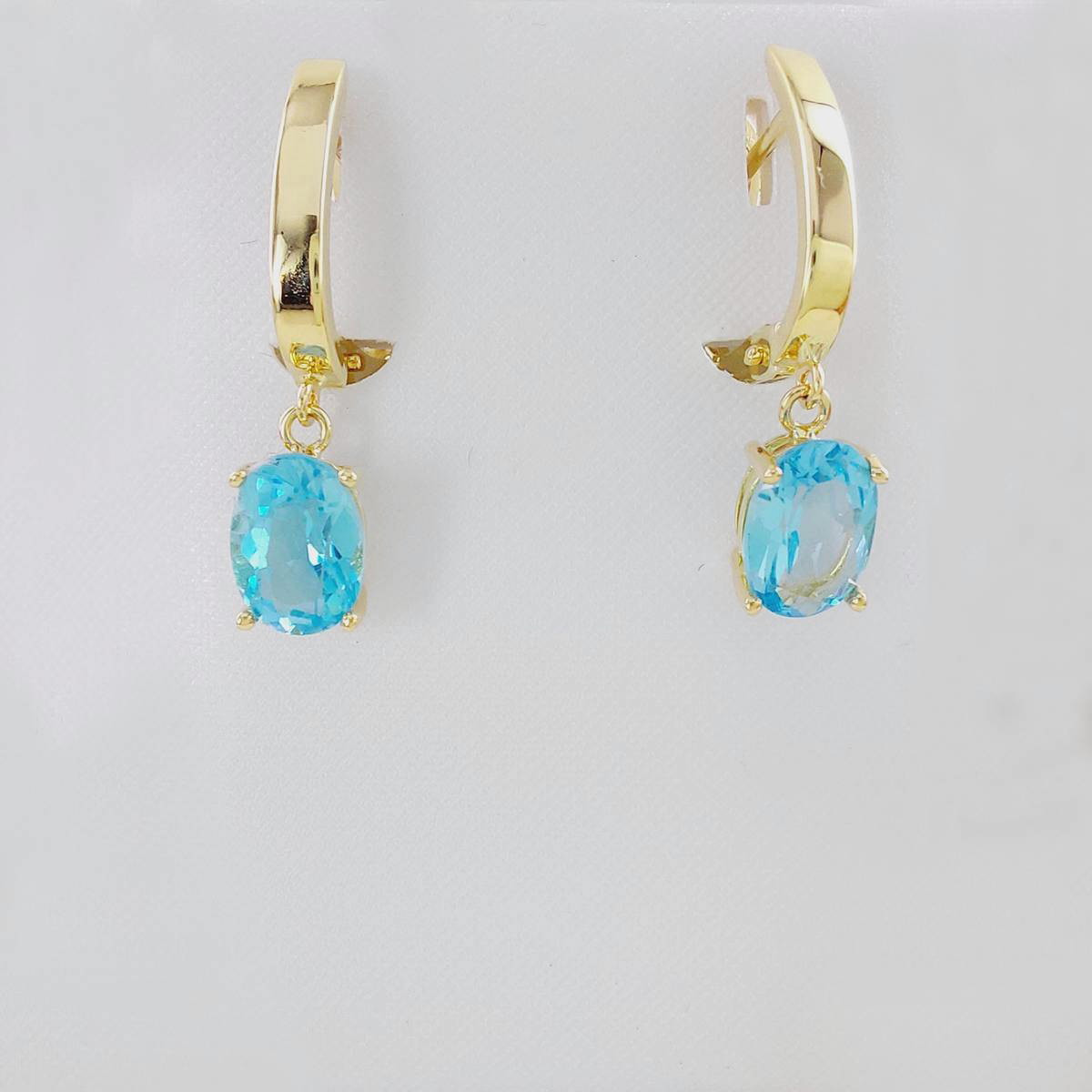 PENDIENTES TOPACIO 7X5 OVAL