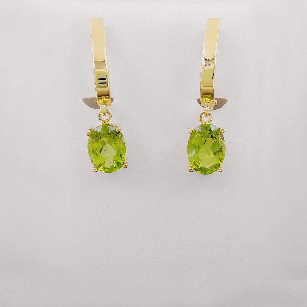 PENDIENTES PERIDOTO 7X5 OVAL