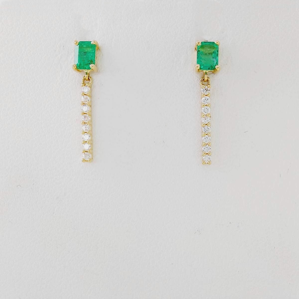 PENDIENTES ESMERALDA Y CIRCONITAS